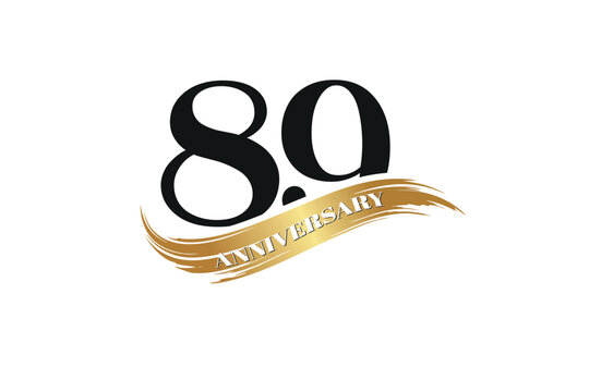 Luxury 89th Anniversary Celebration Logo with Golden Ribbon for Premium Event Branding