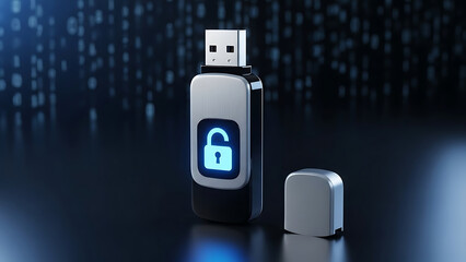 Secure data storage with encrypted usb drive
