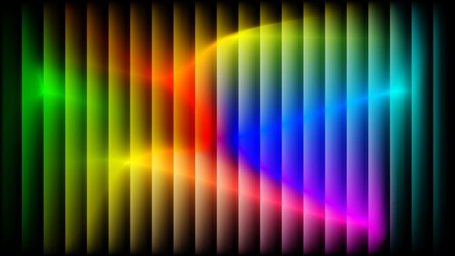Abstract background with vibrant multicolor gradients over a vertical line texture. Modern and dynamic design element for banners, wallpapers, and presentations.