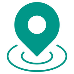 Flat Colored Nearby Icon for Local Device Discovery and Proximity