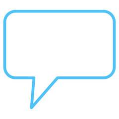 Flat Colored Comment Icon for Feedback and Social Review