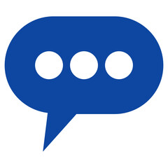 Flat Colored Chat Icon for Communication and Messaging