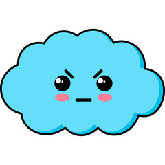Cute Smiling Cloud Cartoon Illustration