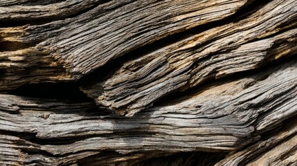 Fototapeta premium roughness. Close-up of weathered wood texture, accentuated by directional light and fine details. lifestyle magazines, social media lookbooks, designed for influencer and brand collaborations. 