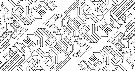Circuit technology background with hi-tech digital data connection system and computer electronic design. Vector eps 10
