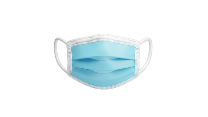 Blue Surgical Mask Isolated on White Background