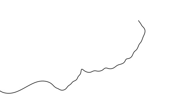 Fried chicken icon continuous one line drawing drumstick leg and wing sign symbol 4k animation video