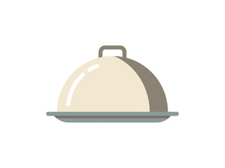 Fototapeta premium Cloche Serving Dish with Handle Illustration.