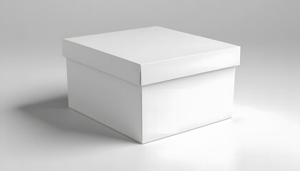 Fototapeta premium white box on white background