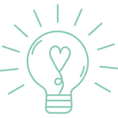 Cute Lamp Heart Illustration