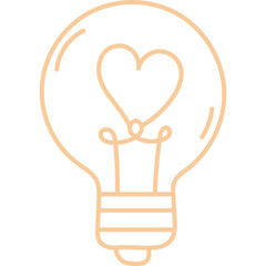 Cute Lamp Heart Illustration
