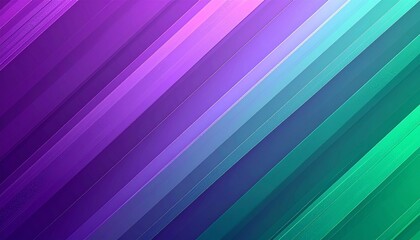 Diagonal Gradient Lines Abstract Background in Violet and Emerald Hues
