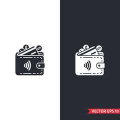 Gift box vector icon with ribbon for sale and celebration design