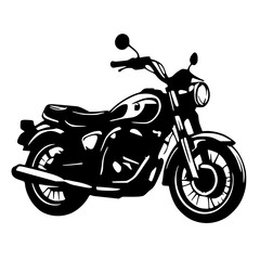 Classic motorcycle silhouette vector design
