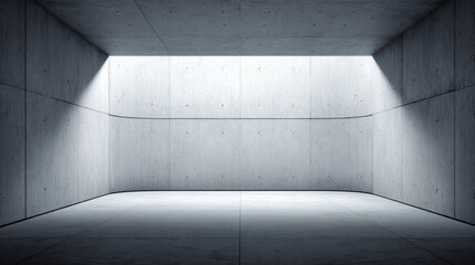 Obraz premium cement. Minimalist gray cement wall with soft shadows, creating an industrial and abstract aesthetic. safety posters. 