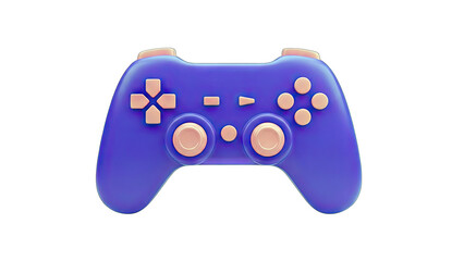 3D Rendered Game Controller on White Background