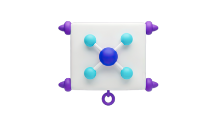 3D Rendered Molecular Structure on White Background