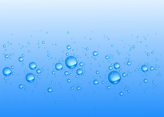 Realistic Water Drop Background with Transparent Droplets, Moisture Condensation, Splash Texture, Dew and Raindrop Effect for Clean Liquid Design