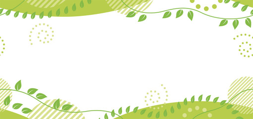 Seamless Abstract Leafy Background With Text Space, Vector Illustration. Horizontally Repeatable.