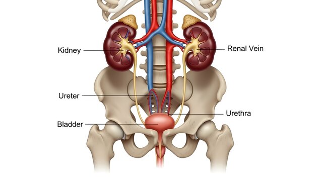 Human urinary system diagram