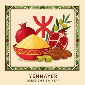 Celebrating yennayer with traditional symbols