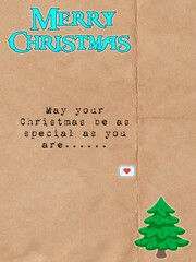 Merry Christmas greeting poster illustration with festive text message, winter holiday background and seasonal celebration design