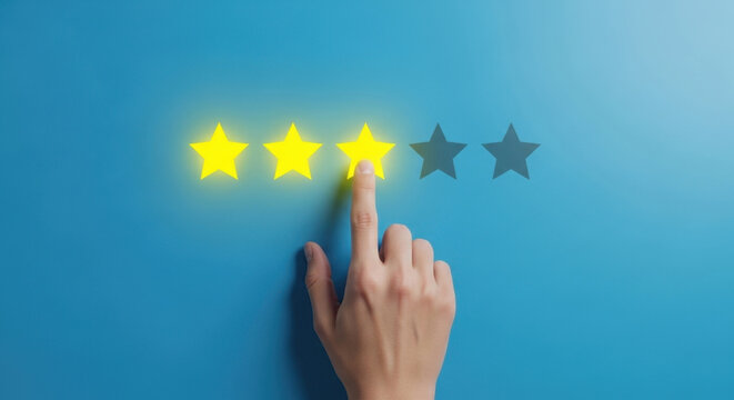 Customer Satisfaction Star Rating Feedback Review Evaluation Quality Service Rating System Customer Experience Positive Impression Satisfaction