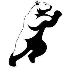 Bear punch silhouette