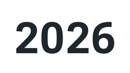 Dynamic visual representation of the date February 26 2026 in bold modern style