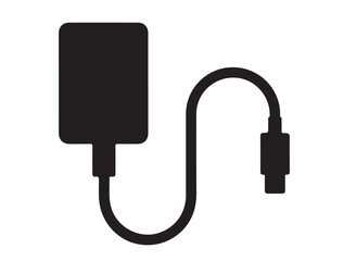 Charger icon white background.