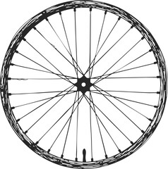 Bicycle wheel with fine metal spokes