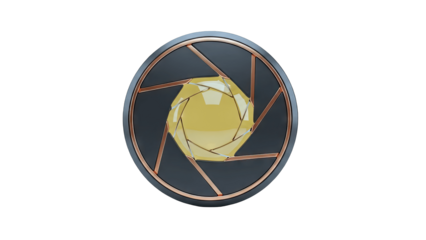 Camera Aperture Symbol Isolated on White Background