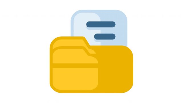 Animated folder icon