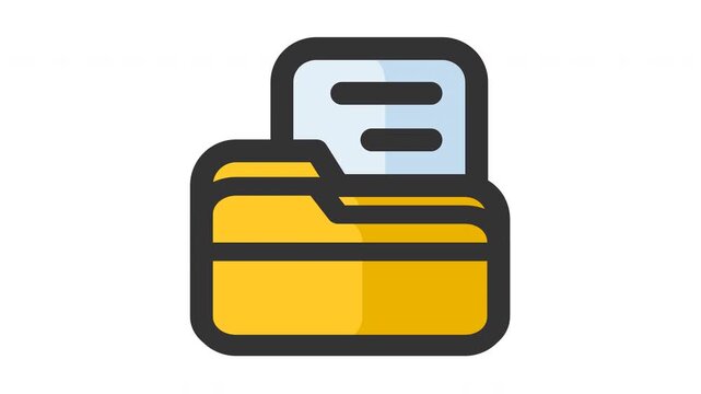 Animated folder icon