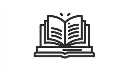 Textbook line icon education and learning symbol set featuring school book, knowledge concept, academic study and teaching elements isolated on clean white background illustration