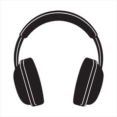 headphones on white background
