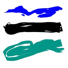 Obraz premium Blue black and green splash 