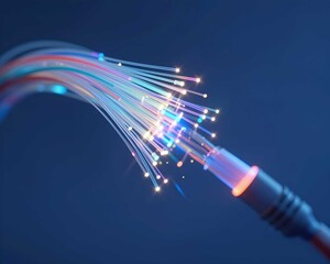 Modern abstract tech background showing colorful data signal motion lines