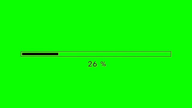 A bright green background featuring a clean progress bar showing 100% completion, ideal for representing task status, loading screens, workflow progress, or digital interface visuals.  