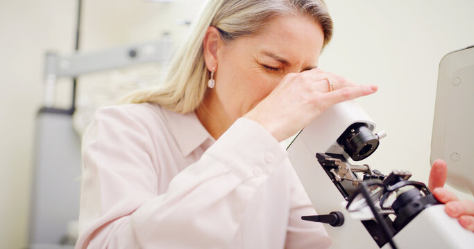 Equipment, glasses and measure with woman in optometry office for analysis or assessment. Eyewear, lensometer and machine with optometrist in healthcare workplace for prescription frame lenses