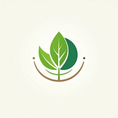 Vibrant green leaf icon symbolizing organic growth, environmental harmony, and natural vitality. A clean, modern graphic for sustainable branding