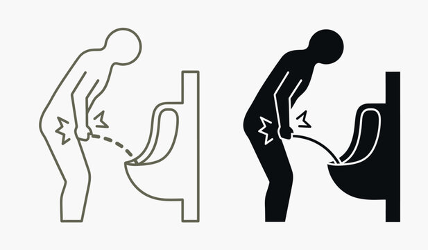 Proper and improper toilet posture illustrations