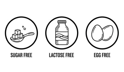 Food allergy warning labels and symbols