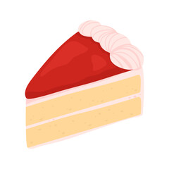 Hand draw Strawberry Shortcake Illustration. 