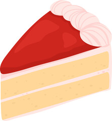 Hand draw Strawberry Shortcake Illustration. 