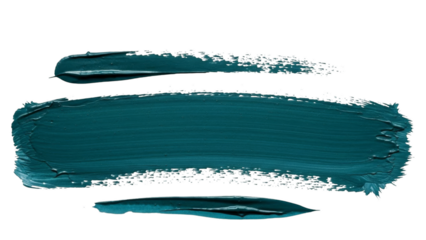 Dark Teal Paint Brush Strokes With Texture On Black Background