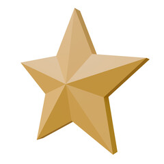 golden star isolated 