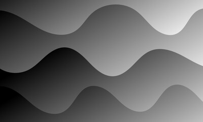 abstract black gray stripes lines sea wave curves shapes on smooth gradient color textured pattern background
