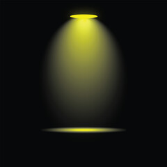 eps abstract spotlight with glowing bright stage light beam projection shiny decoration theatre scene studio black space concert empty spot disco festive glittering event spotlight on the stage