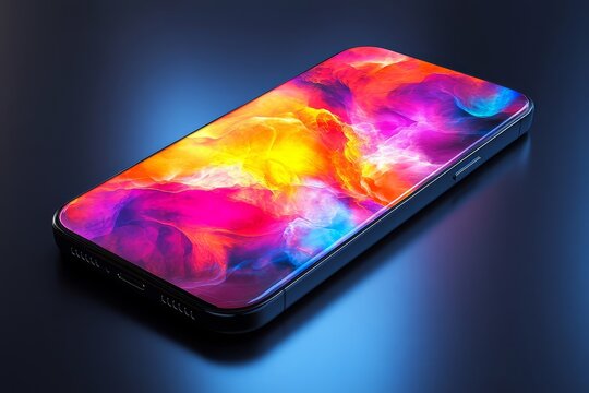 Vibrant Abstract Smartphone Display - Powered by Adobe